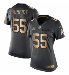 Women's Nike Cincinnati Bengals #55 Vontaze Burfict Limited Black/Gold Salute to Service NFL Jersey