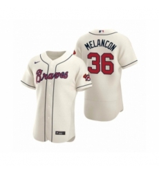 Men's Atlanta Braves #36 Mark Melancon Nike Cream Authentic 2020 Alternate Jersey