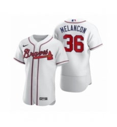 Men's Atlanta Braves #36 Mark Melancon Nike White 2020 Authentic Jersey