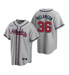 Men's Nike Atlanta Braves #36 Mark Melancon Gray Road Stitched Baseball Jersey