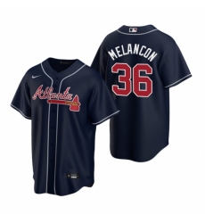 Men's Nike Atlanta Braves #36 Mark Melancon Navy Alternate Stitched Baseball Jersey