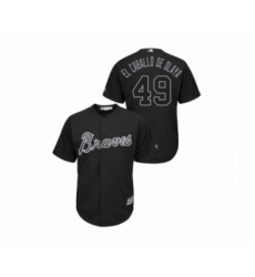 Men's Atlanta Braves 2019 Players Weekend Black #49 Julio Teheran Replica Jersey
