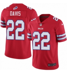 Men's Nike Buffalo Bills #22 Vontae Davis Limited Red Rush Vapor Untouchable NFL Jersey