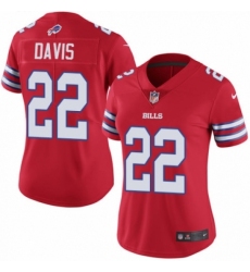 Women's Nike Buffalo Bills #22 Vontae Davis Limited Red Rush Vapor Untouchable NFL Jersey