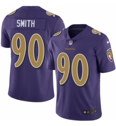 Men's Nike Baltimore Ravens #90 Za Darius Smith Limited Purple Rush Vapor Untouchable NFL Jersey