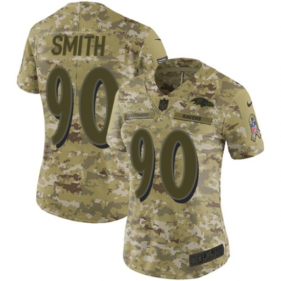 Women's Nike Baltimore Ravens #90 Za Darius Smith Limited Camo 2018 Salute to Service NFL Jersey Women's Nike Baltimore Ravens #90 Za Darius Smith Limited Camo 2018 Salute to Service NFL Jersey