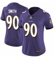 Women's Nike Baltimore Ravens #90 Za Darius Smith Purple Team Color Vapor Untouchable Limited Player NFL