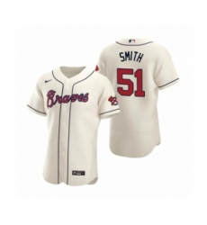 Men's Atlanta Braves #51 Will Smith Nike Cream Authentic 2020 Alternate Jersey