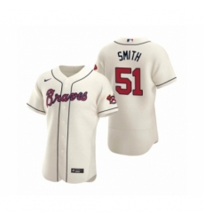 Men's Atlanta Braves #51 Will Smith Nike Cream Authentic 2020 Alternate Jersey Men's Atlanta Braves #51 Will Smith Nike Cream Authentic 2020 Alternate Jersey