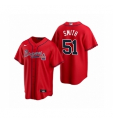 Men's Atlanta Braves #51 Will Smith Nike Red 2020 Replica Alternate Jersey Men's Atlanta Braves #51 Will Smith Nike Red 2020 Replica Alternate Jersey