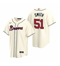 Men's Nike Atlanta Braves #51 Will Smith Cream Alternate Stitched Baseball Jersey