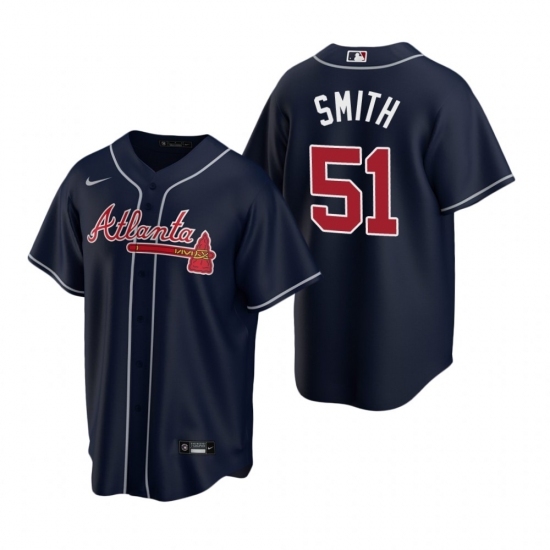 Men's Nike Atlanta Braves #51 Will Smith Navy Alternate Stitched Baseball Jersey Men's Nike Atlanta Braves #51 Will Smith Navy Alternate Stitched Baseball Jersey