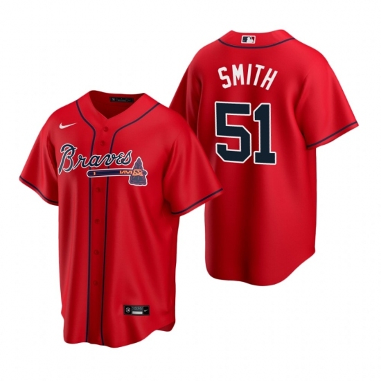 Men's Nike Atlanta Braves #51 Will Smith Red Alternate Stitched Baseball Jersey Men's Nike Atlanta Braves #51 Will Smith Red Alternate Stitched Baseball Jersey