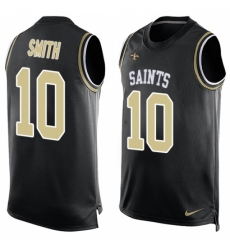 Men's Nike New Orleans Saints #10 Tre'Quan Smith Limited Black Player Name & Number Tank Top NFL Jersey