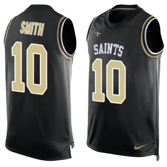 Men's Nike New Orleans Saints #10 Tre'Quan Smith Limited Black Player Name & Number Tank Top NFL Jersey Men's Nike New Orleans Saints #10 Tre'Quan Smith Limited Black Player Name & Number Tank Top NFL Jersey