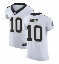 Men's Nike New Orleans Saints #10 Tre'Quan Smith White Vapor Untouchable Elite Player NFL Jersey
