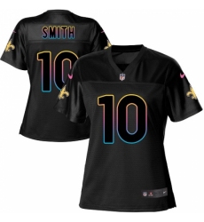 Women's Nike New Orleans Saints #10 Tre'Quan Smith Game Black Fashion NFL Jersey