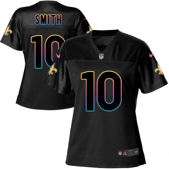 Women's Nike New Orleans Saints #10 Tre'Quan Smith Game Black Fashion NFL Jersey Women's Nike New Orleans Saints #10 Tre'Quan Smith Game Black Fashion NFL Jersey