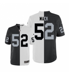 Men's Nike Oakland Raiders #52 Khalil Mack Elite Black/White Split Fashion NFL Jersey