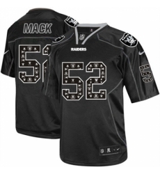 Men's Nike Oakland Raiders #52 Khalil Mack Elite New Lights Out Black NFL Jersey