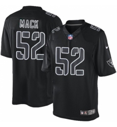 Men's Nike Oakland Raiders #52 Khalil Mack Limited Black Impact NFL Jersey