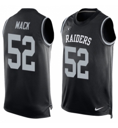 Men's Nike Oakland Raiders #52 Khalil Mack Limited Black Player Name & Number Tank Top NFL Jersey