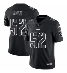 Men's Nike Oakland Raiders #52 Khalil Mack Limited Black Rush Impact NFL Jersey