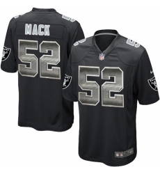 Men's Nike Oakland Raiders #52 Khalil Mack Limited Black Strobe NFL Jersey