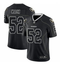 Men's Nike Oakland Raiders #52 Khalil Mack Limited Lights Out Black Rush NFL Jersey