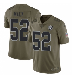 Men's Nike Oakland Raiders #52 Khalil Mack Limited Olive 2017 Salute to Service NFL Jersey