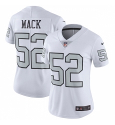 Women's Nike Oakland Raiders #52 Khalil Mack Limited White Rush Vapor Untouchable NFL Jersey