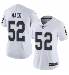 Women's Nike Oakland Raiders #52 Khalil Mack White Vapor Untouchable Limited Player NFL Jersey