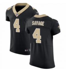 Men's Nike New Orleans Saints #4 Tom Savage Black Team Color Vapor Untouchable Elite Player NFL Jersey