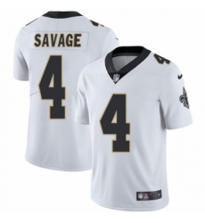 Youth Nike New Orleans Saints #4 Tom Savage White Vapor Untouchable Limited Player NFL Jersey