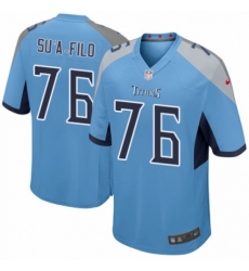 Men's Nike Tennessee Titans #76 Xavier Su'a-Filo Game Light Blue Alternate NFL Jersey