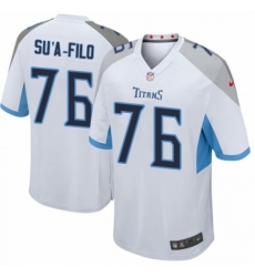 Men's Nike Tennessee Titans #76 Xavier Su'a-Filo Game White NFL Jersey