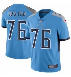 Men's Nike Tennessee Titans #76 Xavier Su'a-Filo Light Blue Alternate Vapor Untouchable Limited Player NFL Jersey