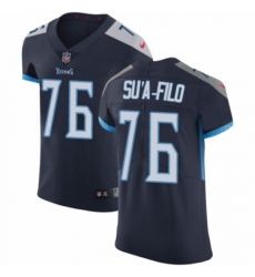 Men's Nike Tennessee Titans #76 Xavier Su'a-Filo Navy Blue Team Color Vapor Untouchable Elite Player NFL Jersey