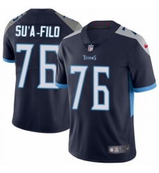 Men's Nike Tennessee Titans #76 Xavier Su'a-Filo Navy Blue Team Color Vapor Untouchable Limited Player NFL Jersey
