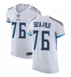 Men's Nike Tennessee Titans #76 Xavier Su'a-Filo White Vapor Untouchable Elite Player NFL Jersey