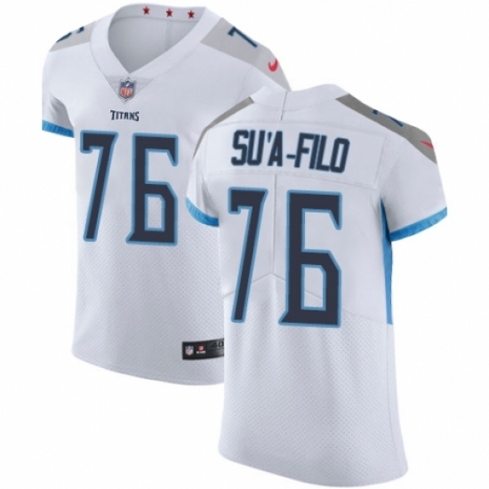 Men's Nike Tennessee Titans #76 Xavier Su'a-Filo White Vapor Untouchable Elite Player NFL Jersey Men's Nike Tennessee Titans #76 Xavier Su'a-Filo White Vapor Untouchable Elite Player NFL Jersey