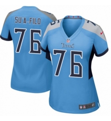 Women's Nike Tennessee Titans #76 Xavier Su'a-Filo Game Light Blue Alternate NFL Jersey
