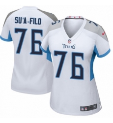 Women's Nike Tennessee Titans #76 Xavier Su'a-Filo Game White NFL Jersey