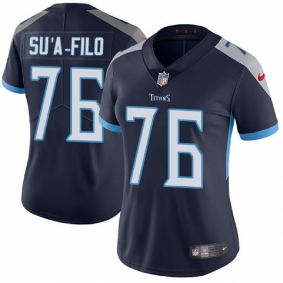 Women's Nike Tennessee Titans #76 Xavier Su'a-Filo Navy Blue Team Color Vapor Untouchable Elite Player NFL Jersey Women's Nike Tennessee Titans #76 Xavier Su'a-Filo Navy Blue Team Color Vapor Untouchable Elite Player NFL Jersey