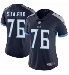 Women's Nike Tennessee Titans #76 Xavier Su'a-Filo Navy Blue Team Color Vapor Untouchable Limited Player NFL Jersey