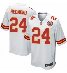 Men's Nike Kansas City Chiefs #24 Will Redmond Game White NFL Jersey