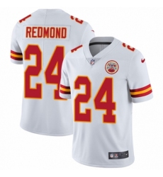 Men's Nike Kansas City Chiefs #24 Will Redmond White Vapor Untouchable Limited Player NFL Jersey