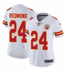 Women's Nike Kansas City Chiefs #24 Will Redmond White Vapor Untouchable Limited Player NFL Jersey