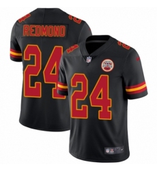 Youth Nike Kansas City Chiefs #24 Will Redmond Limited Black Rush Vapor Untouchable NFL Jersey