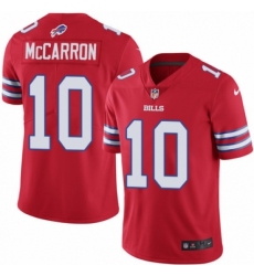 Men's Nike Buffalo Bills #10 AJ McCarron Limited Red Rush Vapor Untouchable NFL Jersey